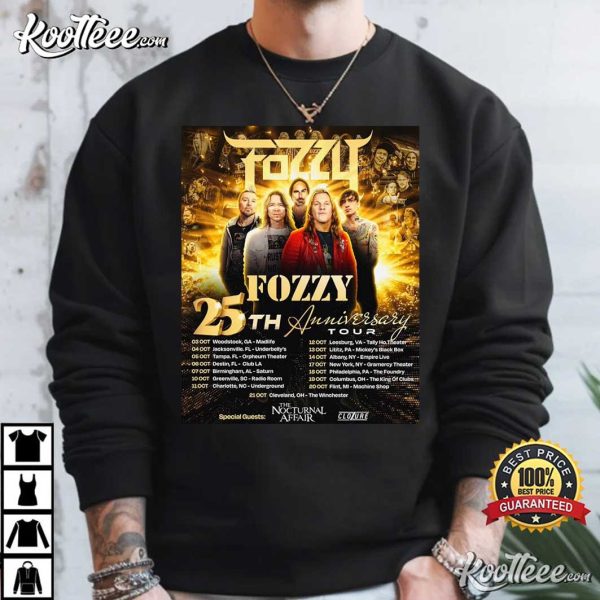 Fozzy 25th Anniversary Tour 2024 T-Shirt