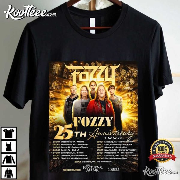 Fozzy 25th Anniversary Tour 2024 T-Shirt