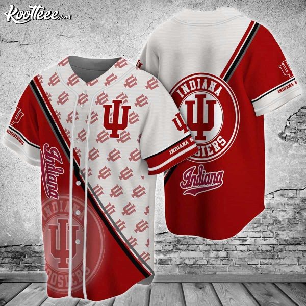 NCAA Indiana Hoosiers White And Red Baseball Jersey