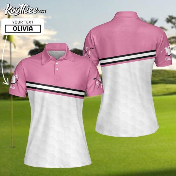 Just A Pink Girl Who Loves Playing Golf Custom Polo Shirt