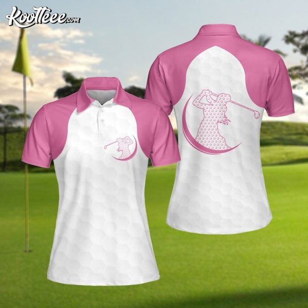 Pink Golf Balls Womens Polo Shirt