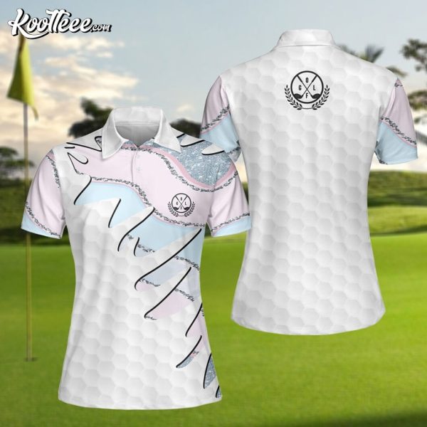 Golf Lover Gift Baby Blue Womens Polo Shirt