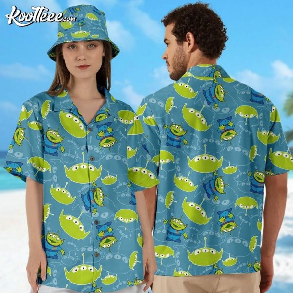 Toy Story Aliens Little Green Men Hawaiian Shirt And Shorts