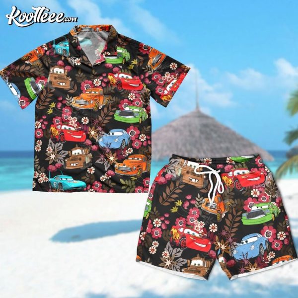 Cars Lightning Mcqueen Summer Hawaiian Shirt And Shorts