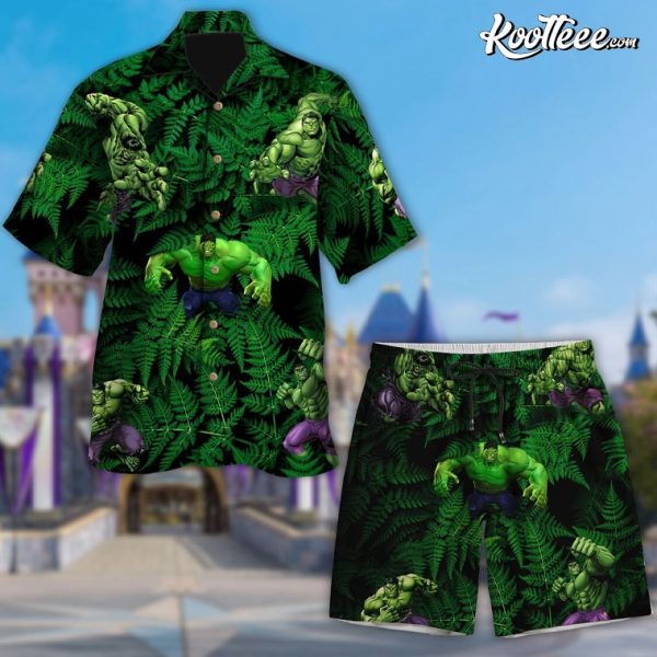 Hulk Giant Superhero Summer Vacation Hawaiian Shirt And Shorts