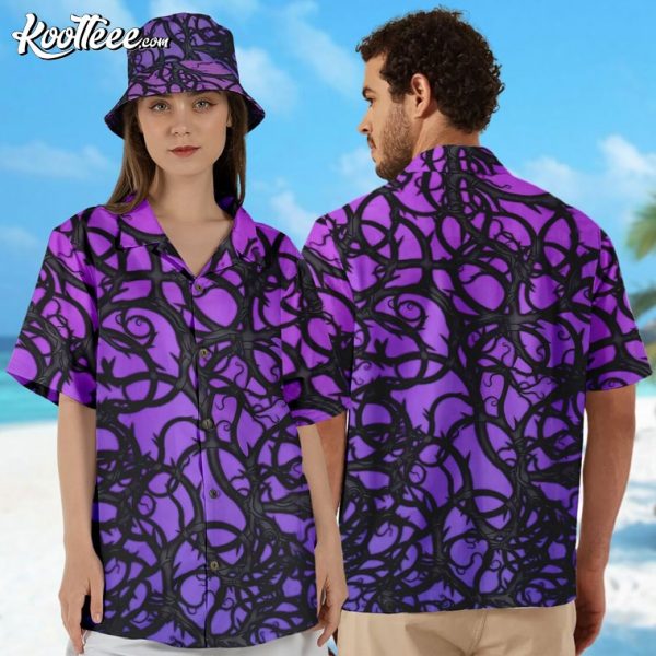 Maleficent Sleeping Beauty Thorns And Vines Hawaiian Shirt And Shorts