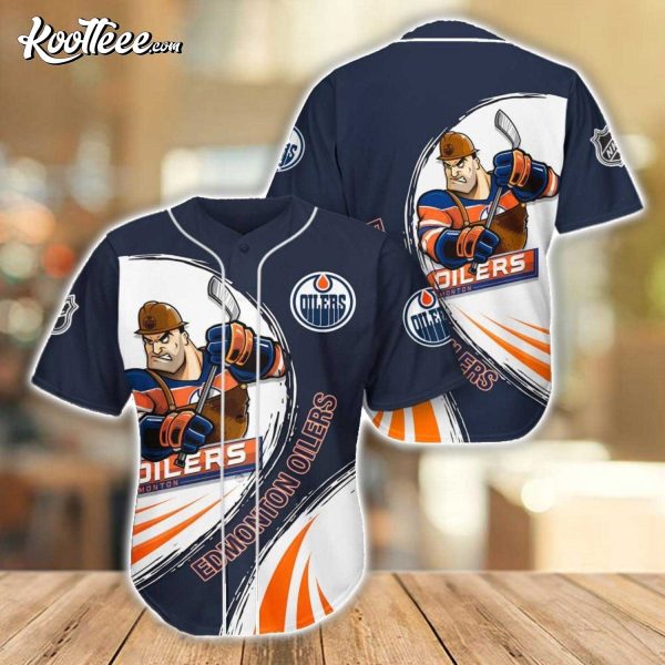 Edmonton Oilers Sport Team Gift Baseball Jersey