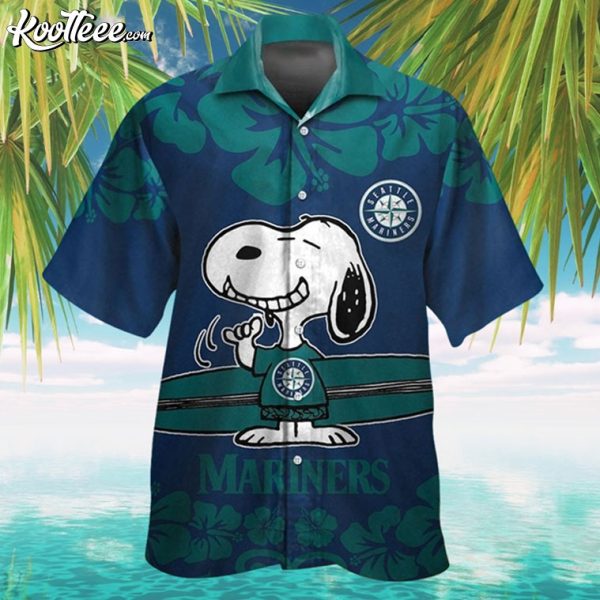 Seattle Mariners Snoopy Tropical Hawaiian Shirt