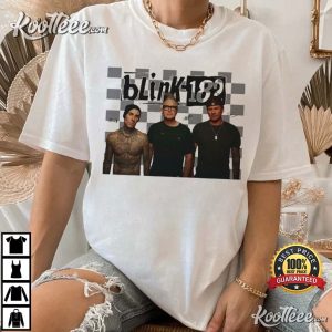 Blink 182 Checkered One More Time Tour T-Shirt Blink 182 Checkered One More Time Tour T Shirt (2)