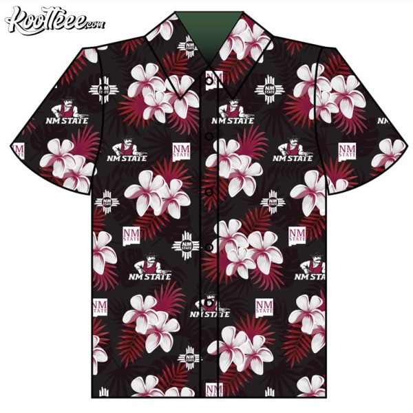 New Mexico State Aggies Frangipani Hawaiian Shirt