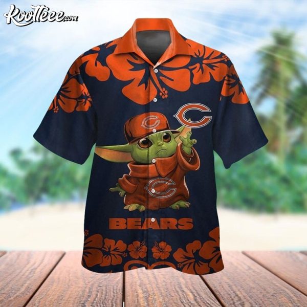 Chicago Bears Star Wars Baby Yoda Hawaiian Shirt