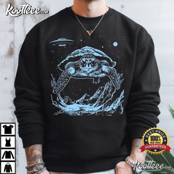 Cosmic Sea Turtle UFO T-Shirt