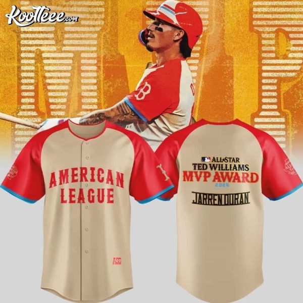 Jarren Duran Red Sox All Star Ted Williams MVP Awards 2024 Baseball Jersey