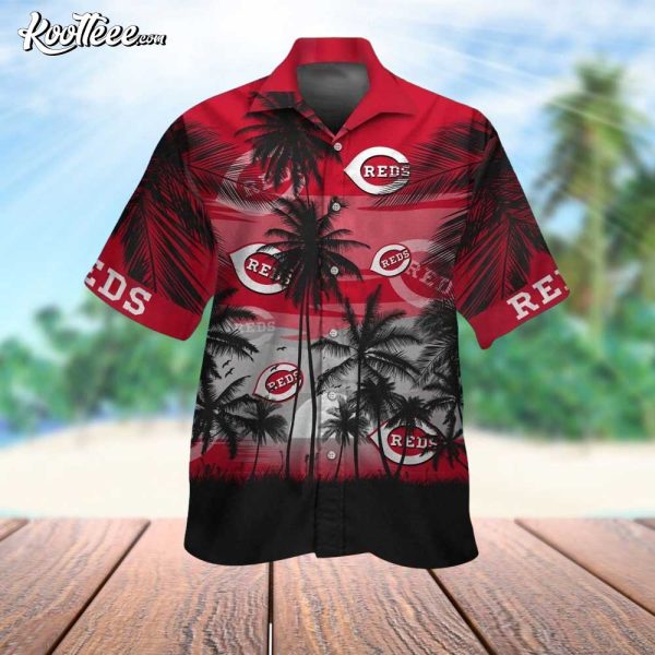 Cincinnati Reds Tropical Sunset Hawaiian Shirt