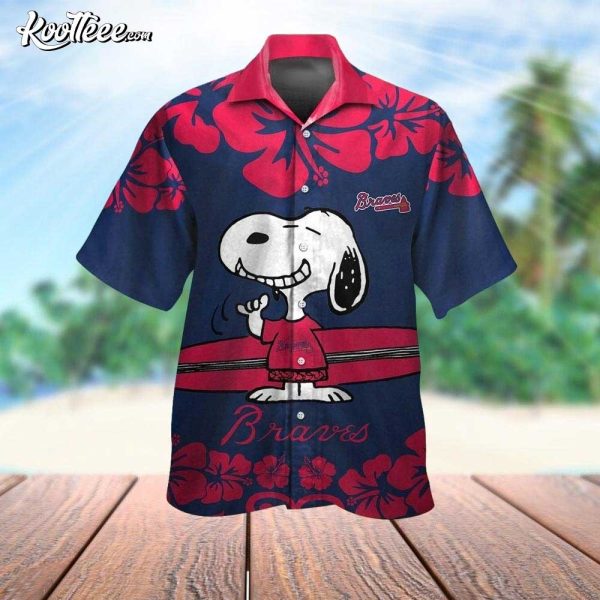 Atlanta Braves Snoopy Tropical Hawaiian Shirt