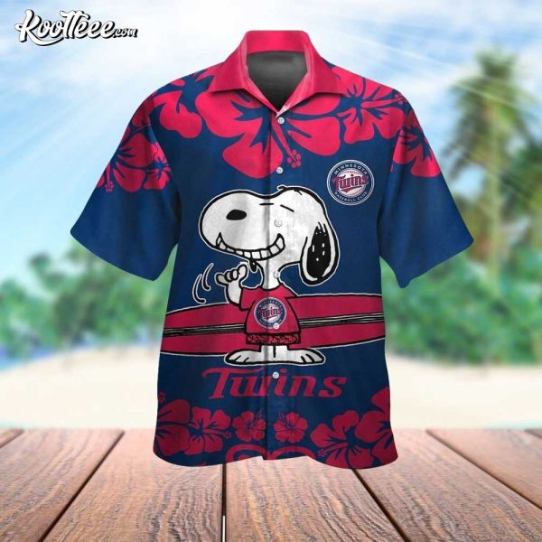 Minnesota Twins Snoopy Tropical Hawaiian Shirt