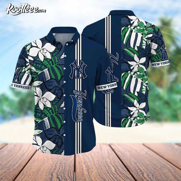 New York Yankees Palms Oasis Tropical Hawaiian Shirt