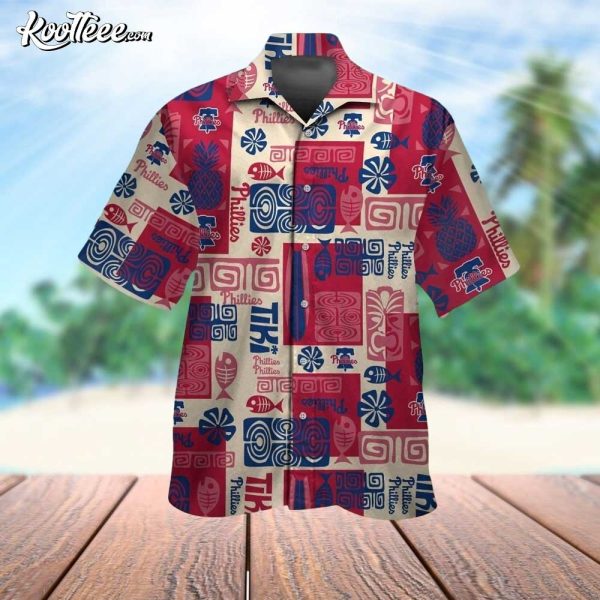 Philadelphia Phillies Hawaiian Patchwork Aloha Shirt