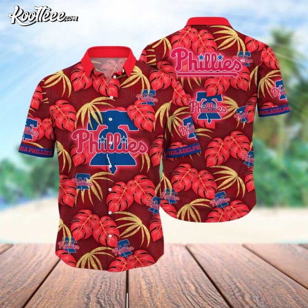 Philadelphia Phillies Sunset Palms Hawaiian Shirt