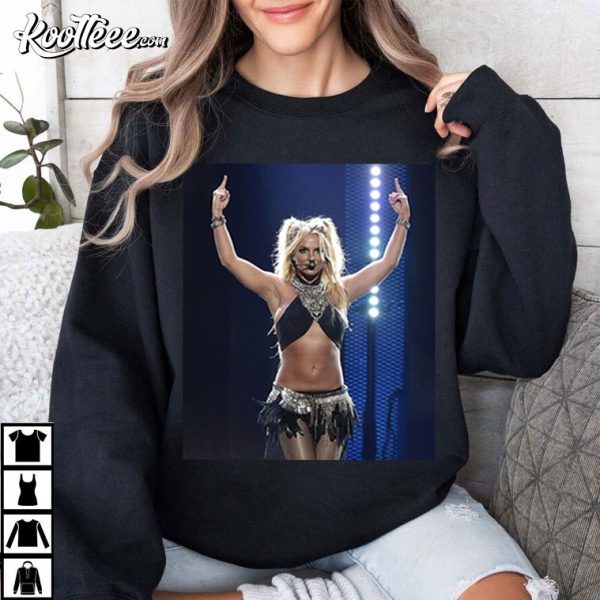 Britney Spears Middle Finger T-Shirt