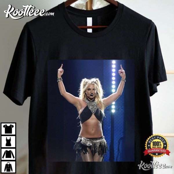 Britney Spears Middle Finger T-Shirt