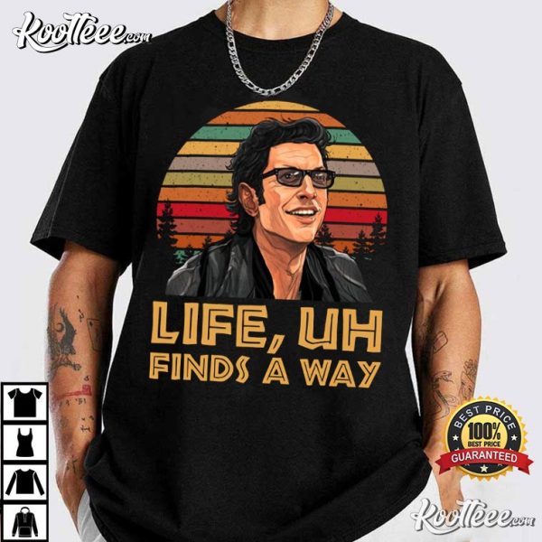 Ian Malcolm Jurassic Park Life Finds A Way Vintage T-Shirt