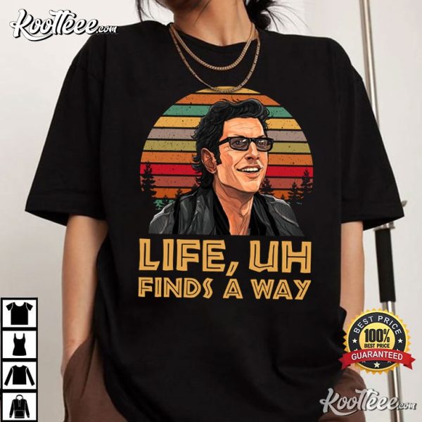 Ian Malcolm Jurassic Park Life Finds A Way Vintage T-Shirt