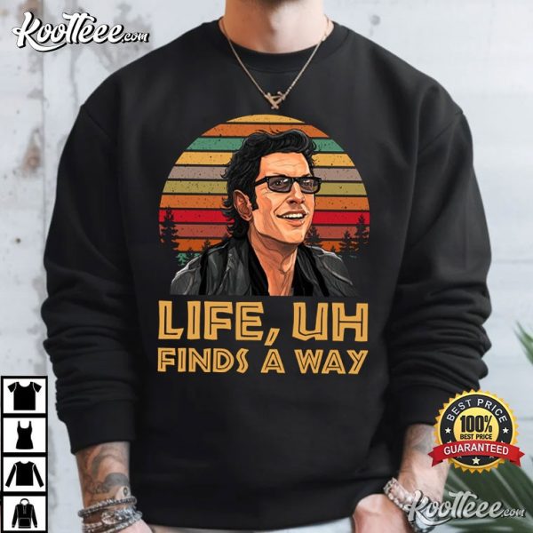 Ian Malcolm Jurassic Park Life Finds A Way Vintage T-Shirt