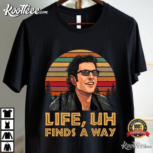 Ian Malcolm Jurassic Park Life Finds A Way Vintage T-Shirt