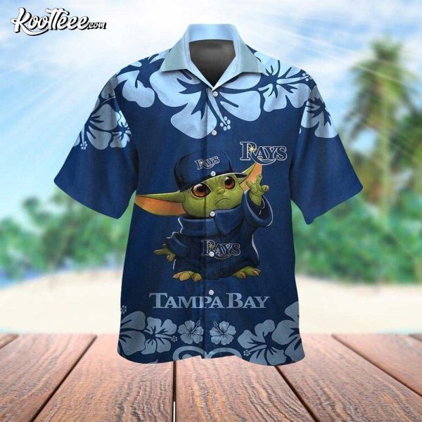 Tampa Bay Rays Star Wars Baby Yoda Hawaiian Shirt