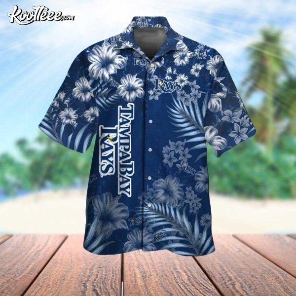 Tampa Bay Rays Button Up Tropical Hawaiian Shirt