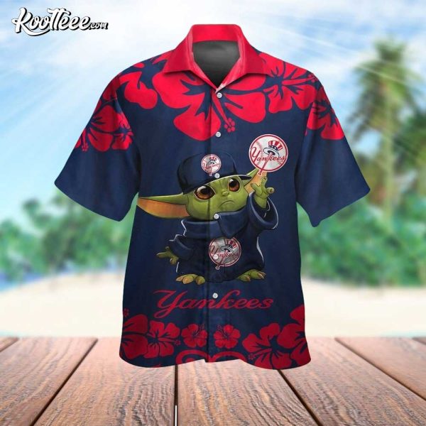 Yankees Star Wars Baby Yoda Hawaiian Shirt