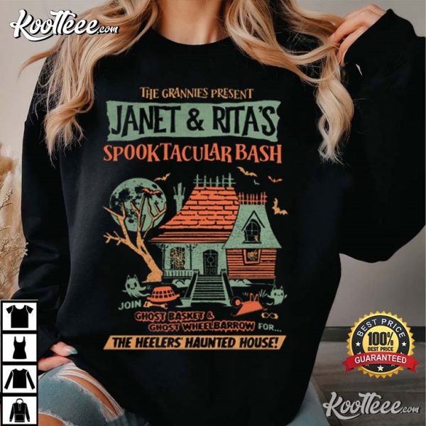 Janet And Rita Bluey The Heelers Haunted House T-Shirt