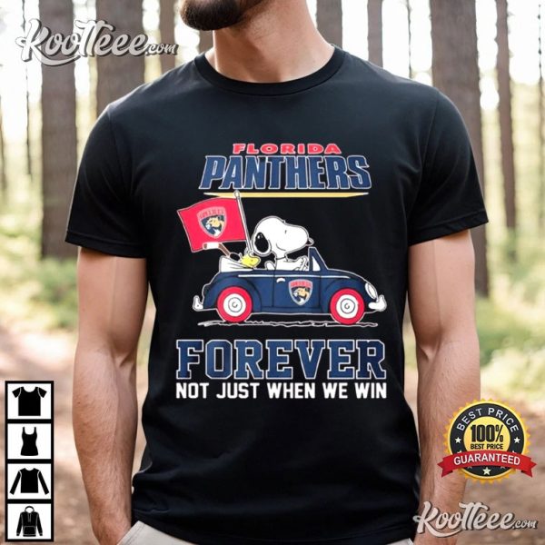 Florida Panthers Forever Peanuts Snoopy And Woodstock On Car T-Shirt