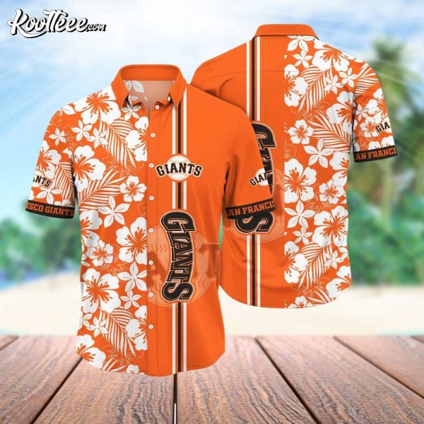 San Francisco Giants Orange Splash MLB Hawaiian Shirt