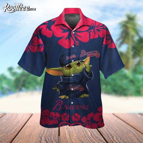 Star Wars Baby Yoda Atlanta Braves Hawaiian Shirt