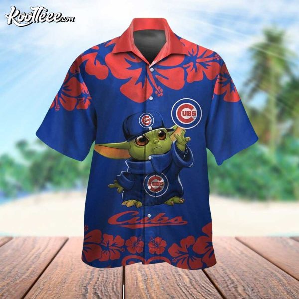 Chicago Cubs Star Wars Baby Yoda Hawaiian Shirt