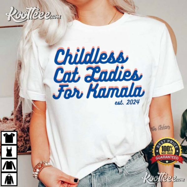 Childless Cat Lady Kamala For President Election T-Shirt