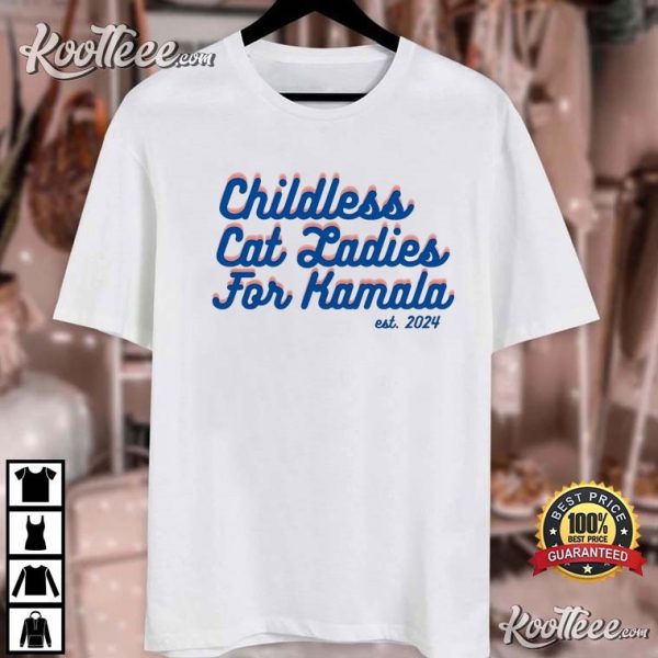 Childless Cat Lady Kamala For President Election T-Shirt