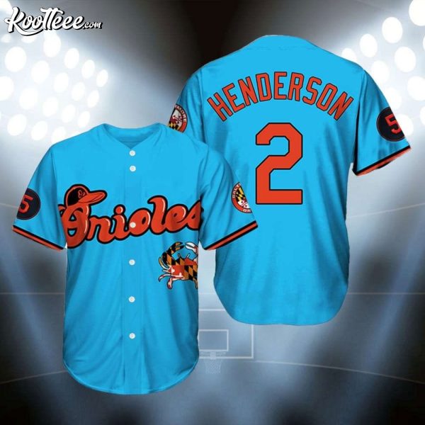 Baltimore Orioles Crab Vapor Blue Baseball Jersey