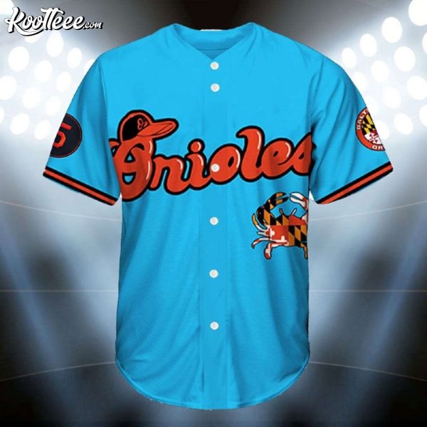 Baltimore Orioles Crab Vapor Blue Baseball Jersey