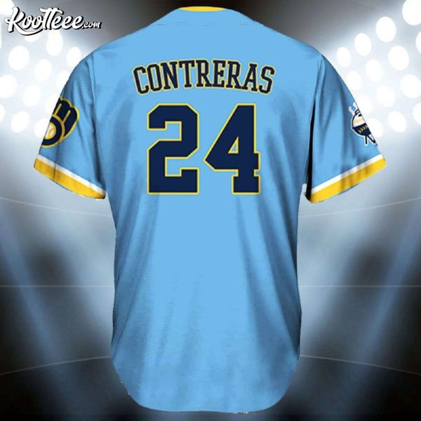 Brewers William Contreras 24 Brew Crew Baseball Jersey