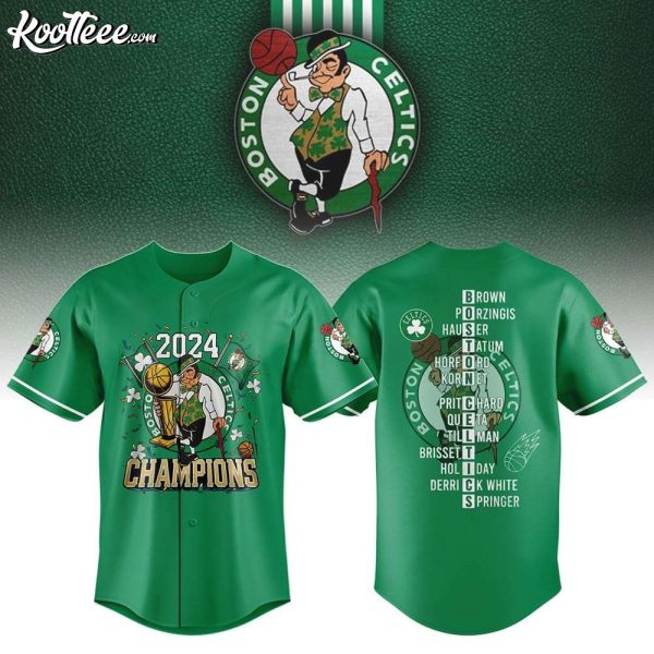 Boston Celtics 2024 Finals Champions Baseball Jersey