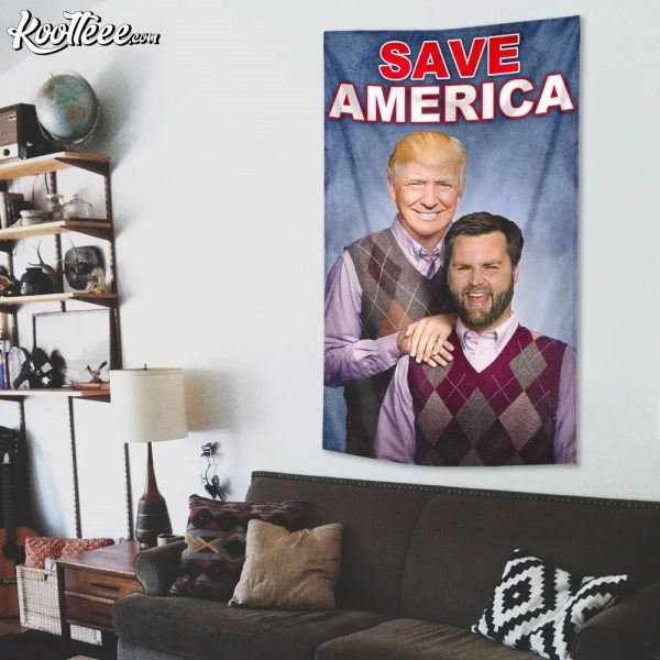 Trump And Vance Save America Step Brothers Wall Tapestry