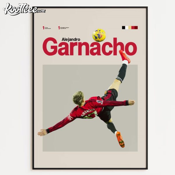 Alejandro Garnacho Football Soccer Gift Poster