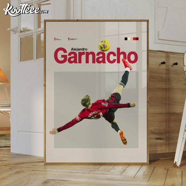 Alejandro Garnacho Football Soccer Gift Poster