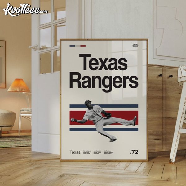 Texas Rangers Baseball MLB Poster