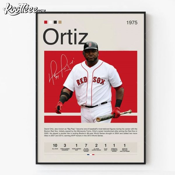 David Ortiz Boston Red Sox Baseball Poster