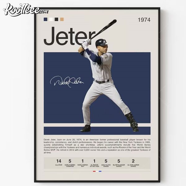 Derek Jeter New York Yankees Baseball Poster