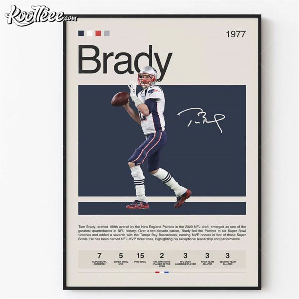 Tom Brady New England Patriots NFL Football Poster